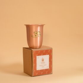 Alternative view of Мідний матовий келих з гравіюванням AUM, 200 мл